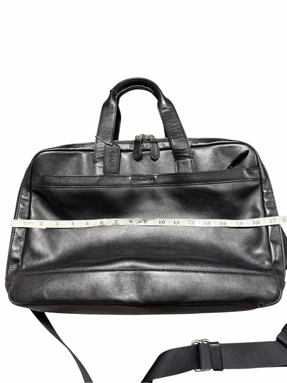 Coach Hamilton Smooth Leather Briefcase Black - Picture 11 of 16